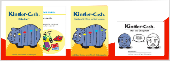 Hefte und Ebook zum Sparschwein