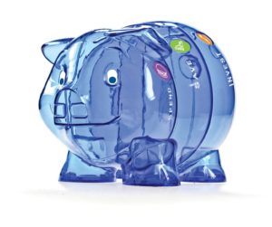 Kinder-Cash Piggy Bank blue