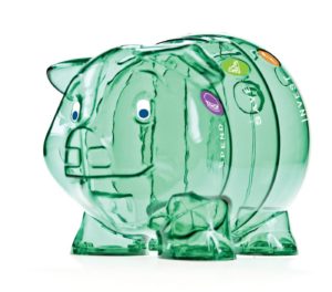 Kinder-Cash Piggy Bank green