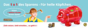 Kinder Sparschwein von Kinder-Cash für Taschengeld - Sackgeld