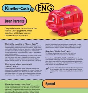 Kinder-Cash Booklet Parents