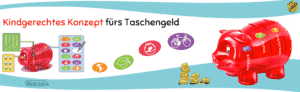 Taschengeld Konzept mit Sparschwein