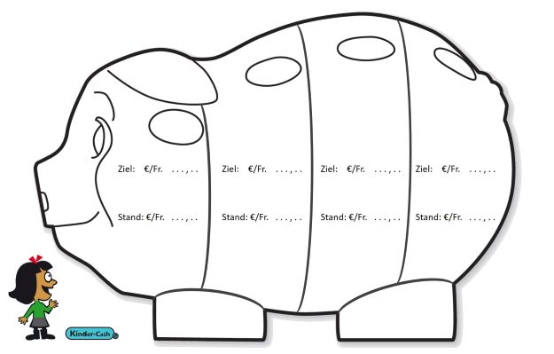 Sparschwein Vorlage Maedchen